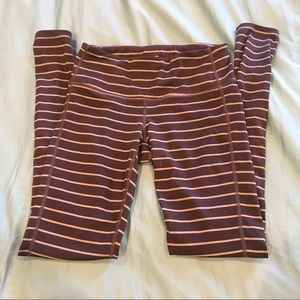 Athleta striped chaturanga yoga leggings